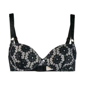New! Myla Black Lace Victoria Park Padded Bra Size 34B 1768